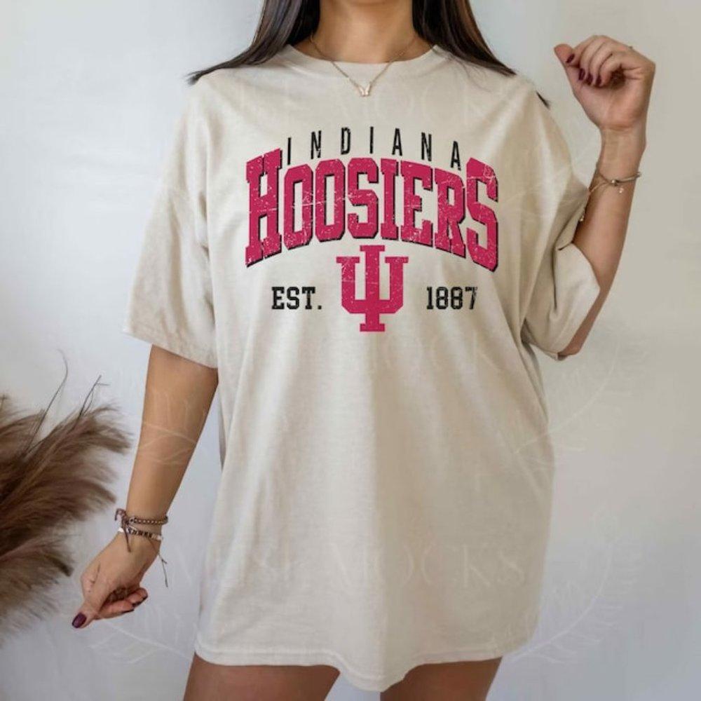Vtg Style Indiana Hoosiers 1887 Indiana Style University Of Indiana Shirt Tee